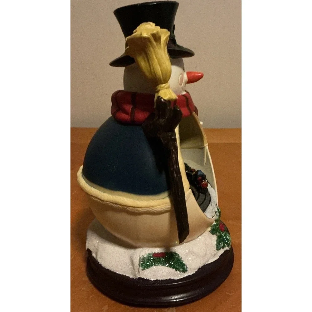 A Lightahead Musical Snowman with a Moving Train and LED lights, Works, No Light